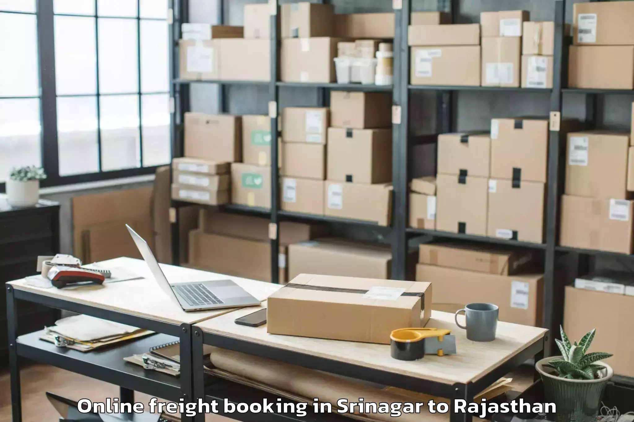 Quality Srinagar to Ratangarh Churu Online Freight Booking